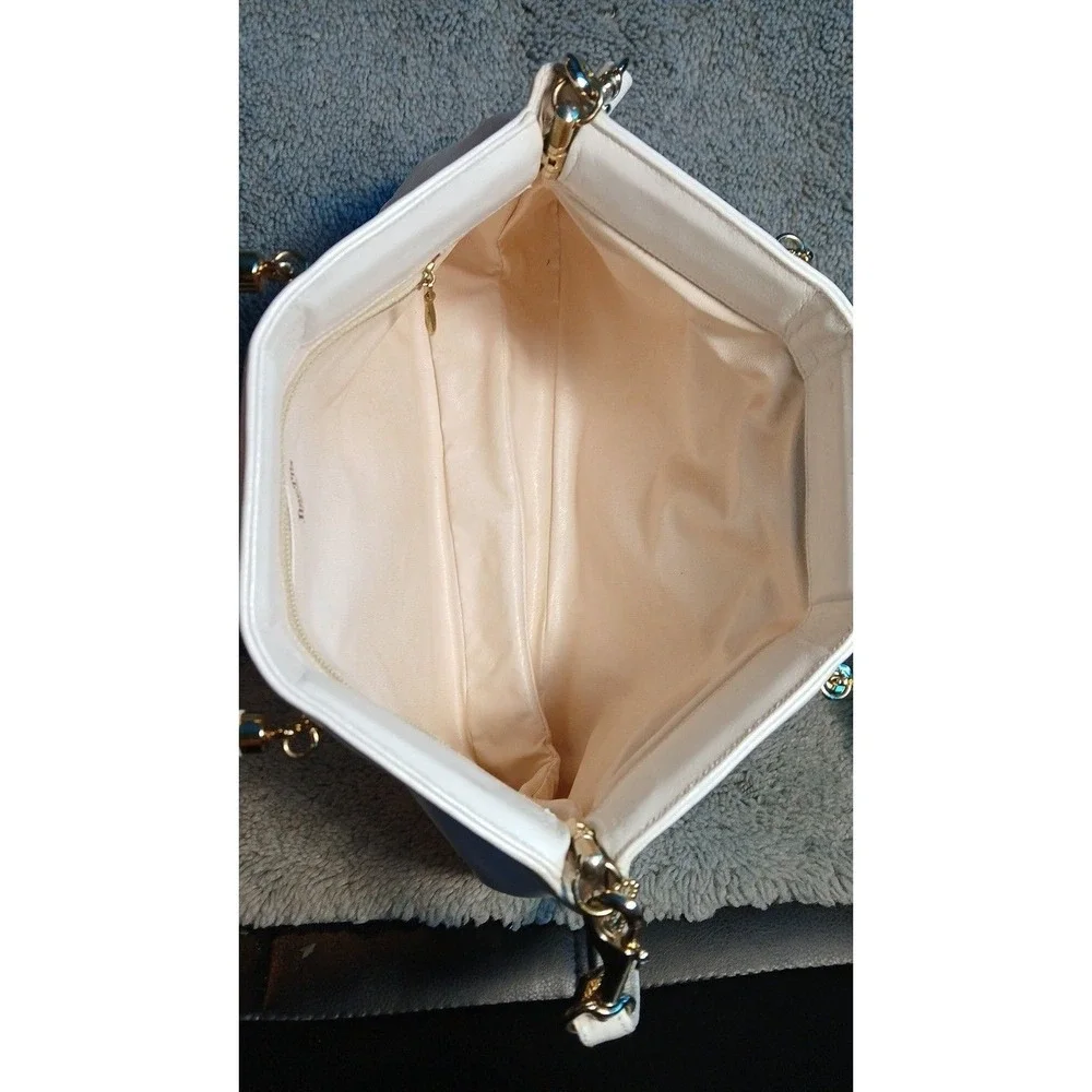 Vintage 80's Lisette Brand White Leather Purse NWOT!